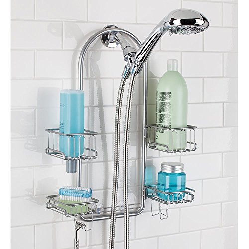 Buy mDesign Swing Bathroom Shower Caddy for Hand Held Hose with 4 ...