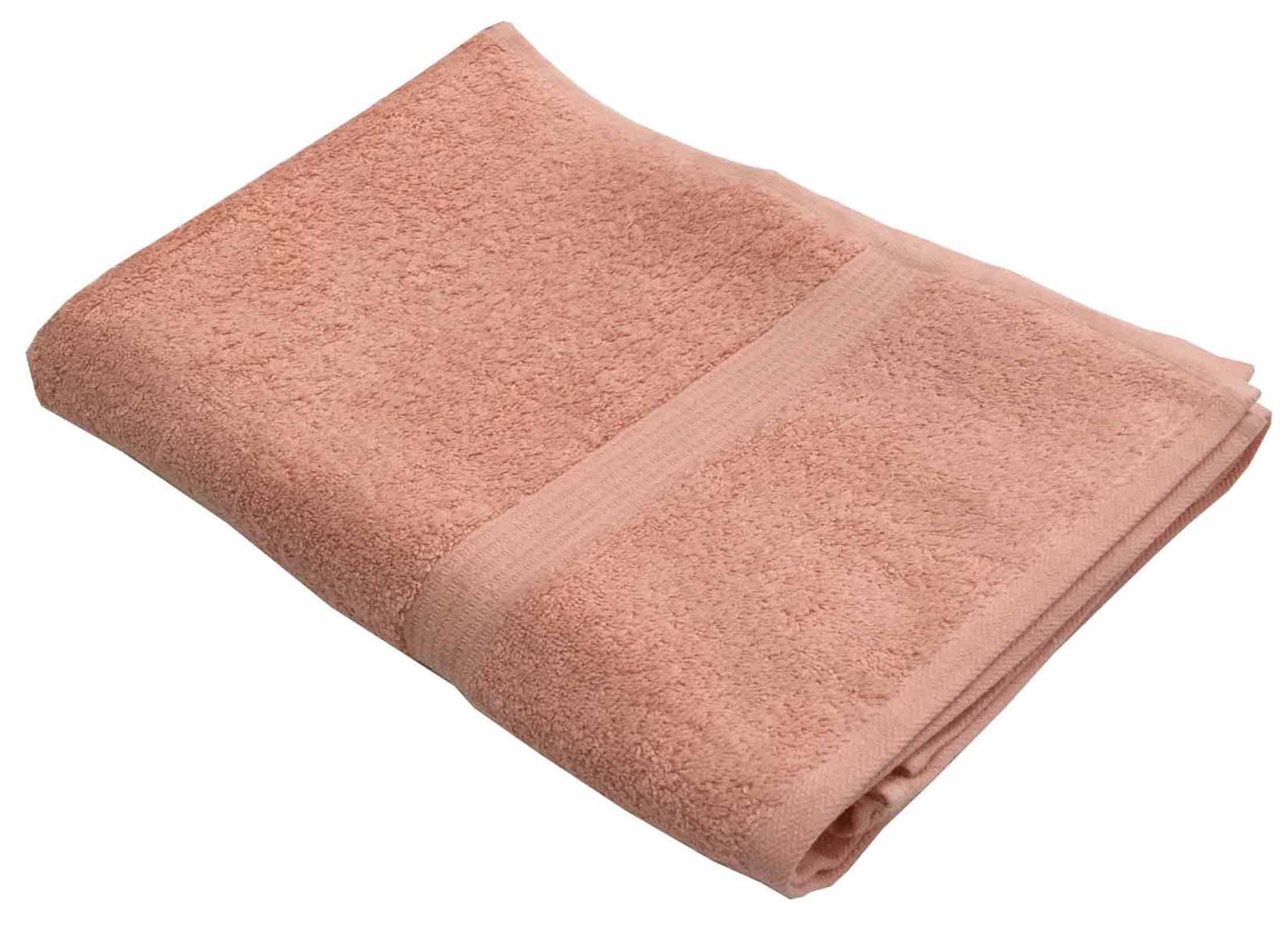Buy Lushomes Ultra Soft Unidyed Peach Terry Bath Towel (650 GSM) Online