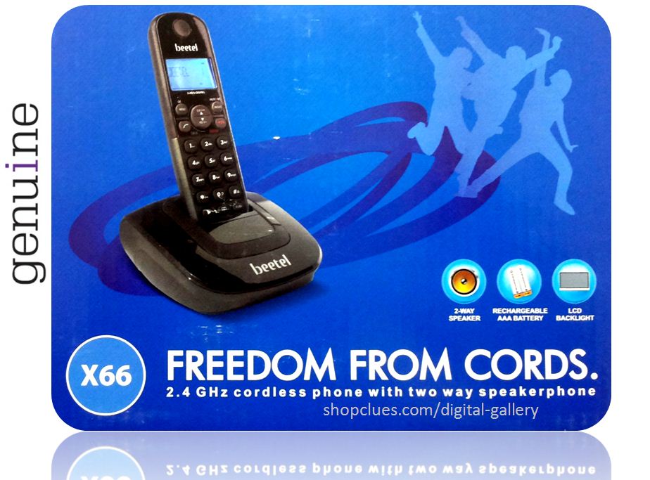 Buy Beetel Cordless x66 Landline Phone for MTNL BSNL Airtel with RJ11 Port