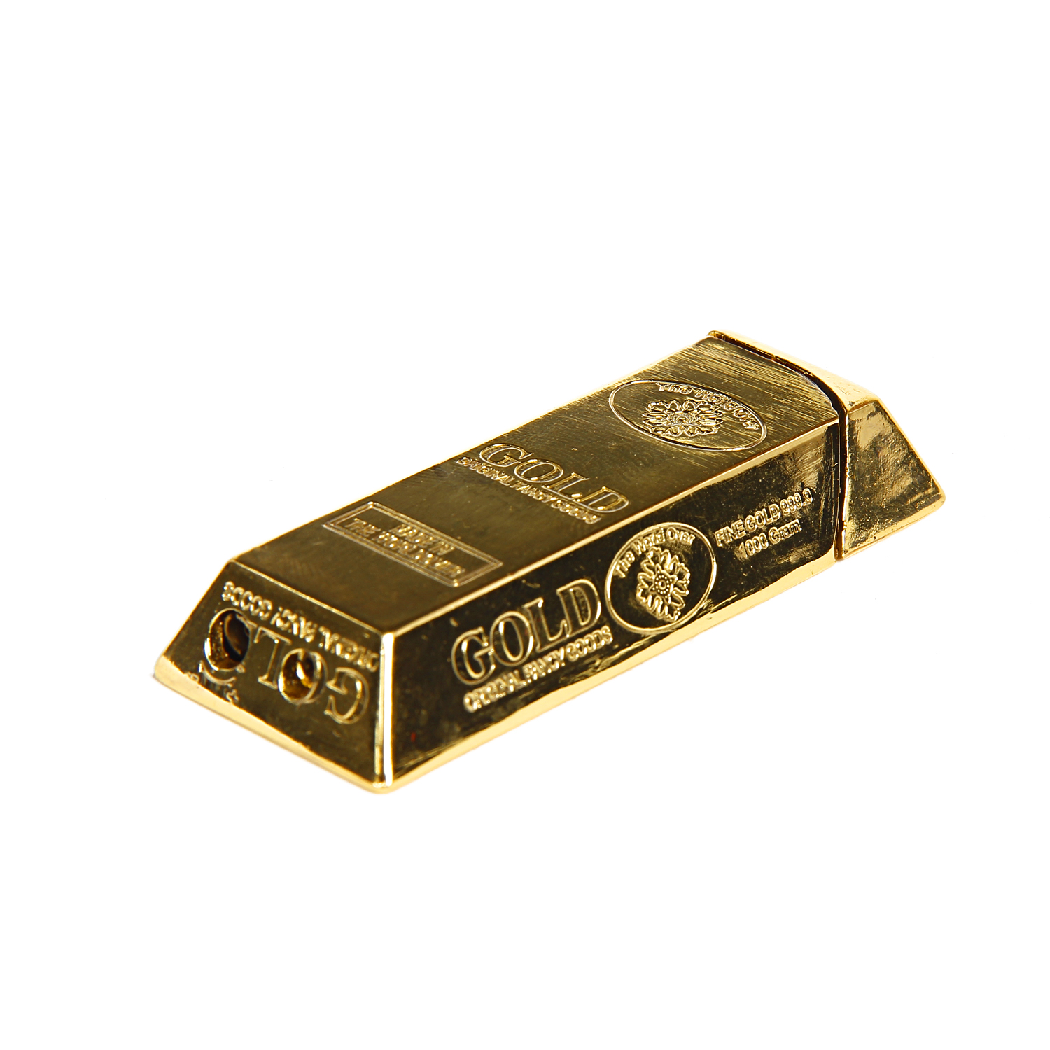 Gold Bar Brick Design Flame Lighter By- JEWEL FUEL