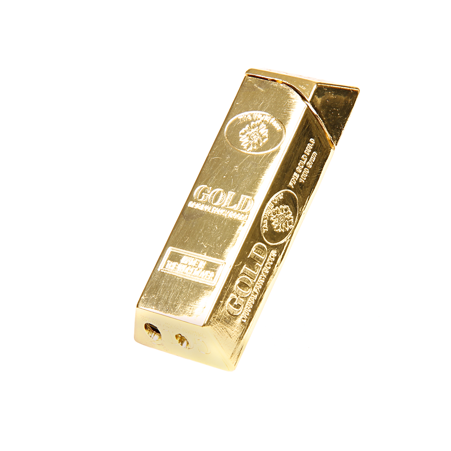 Gold Bar Brick Design Flame Lighter By JEWEL FUEL
