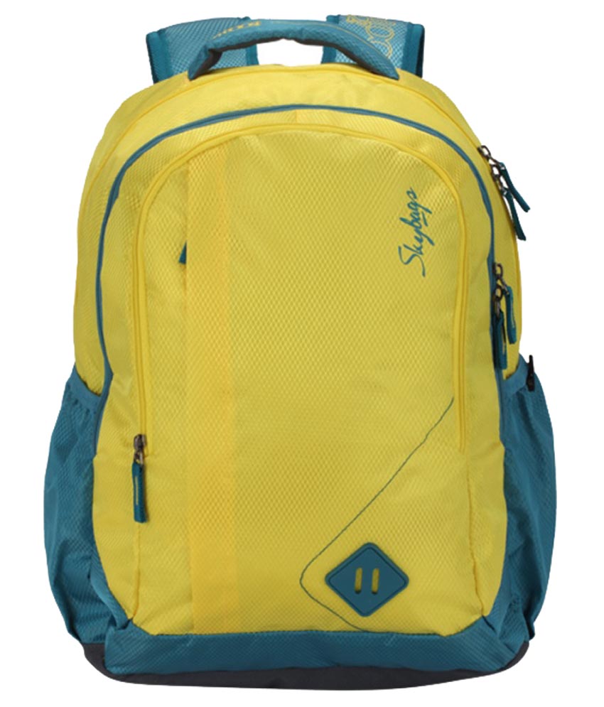 Buy Skybags Yellow Back Padding Backpack Online @ ₹2479 from ShopClues