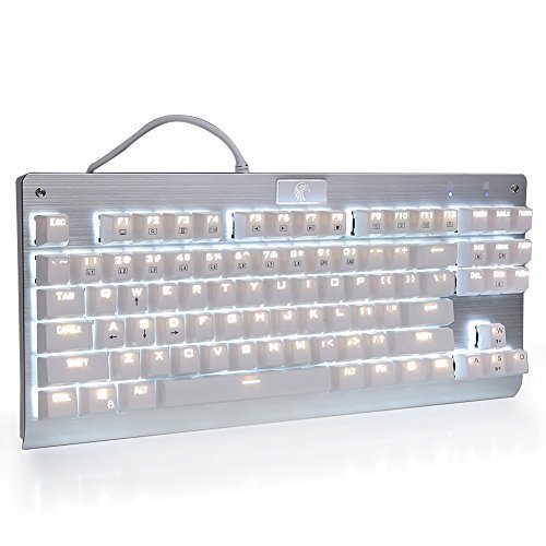 Buy White Backlit Chroma Dimmable Tenkeyless Mechanical Gaming Keyboard 87 Keys AntiGhosting MX