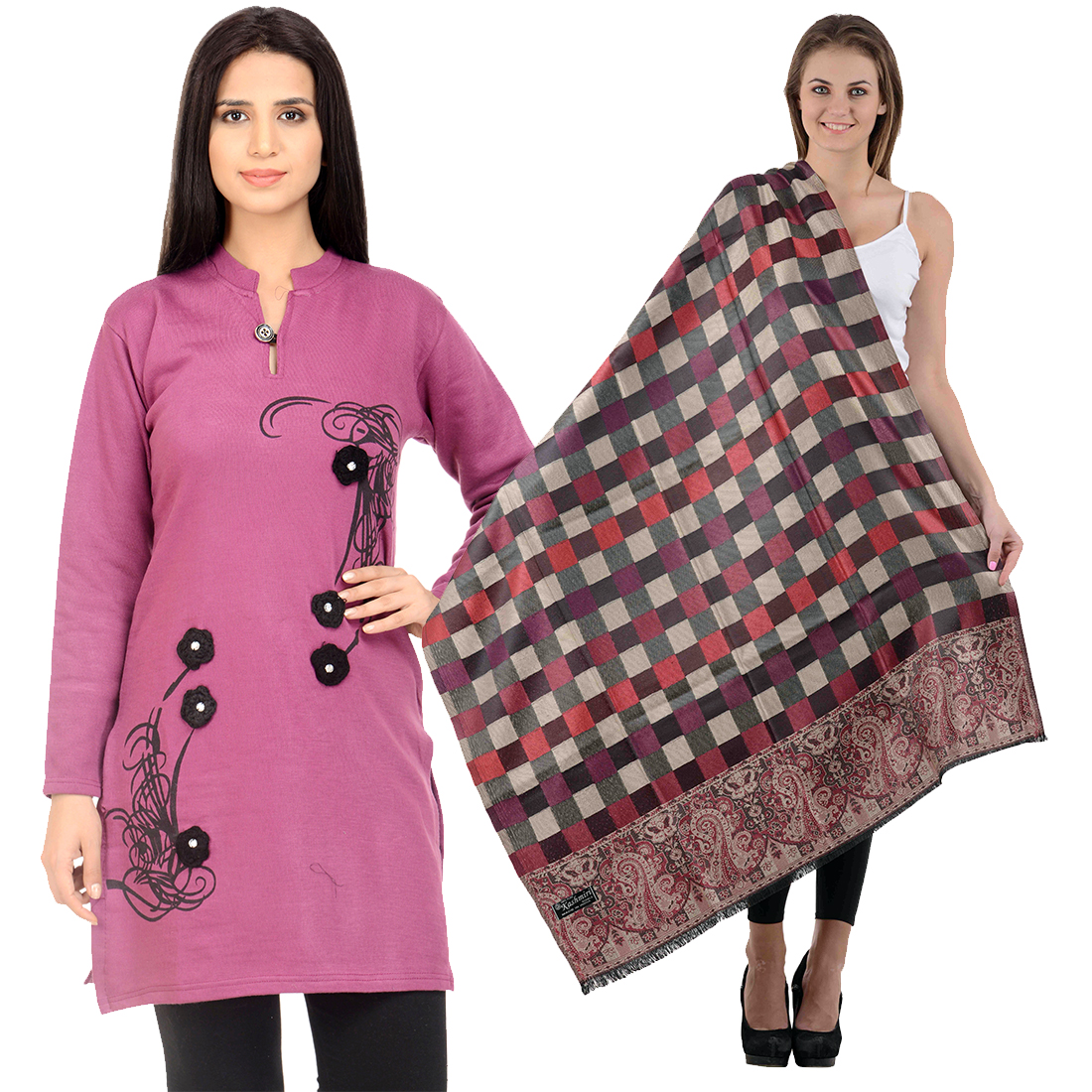 kurti and shawl