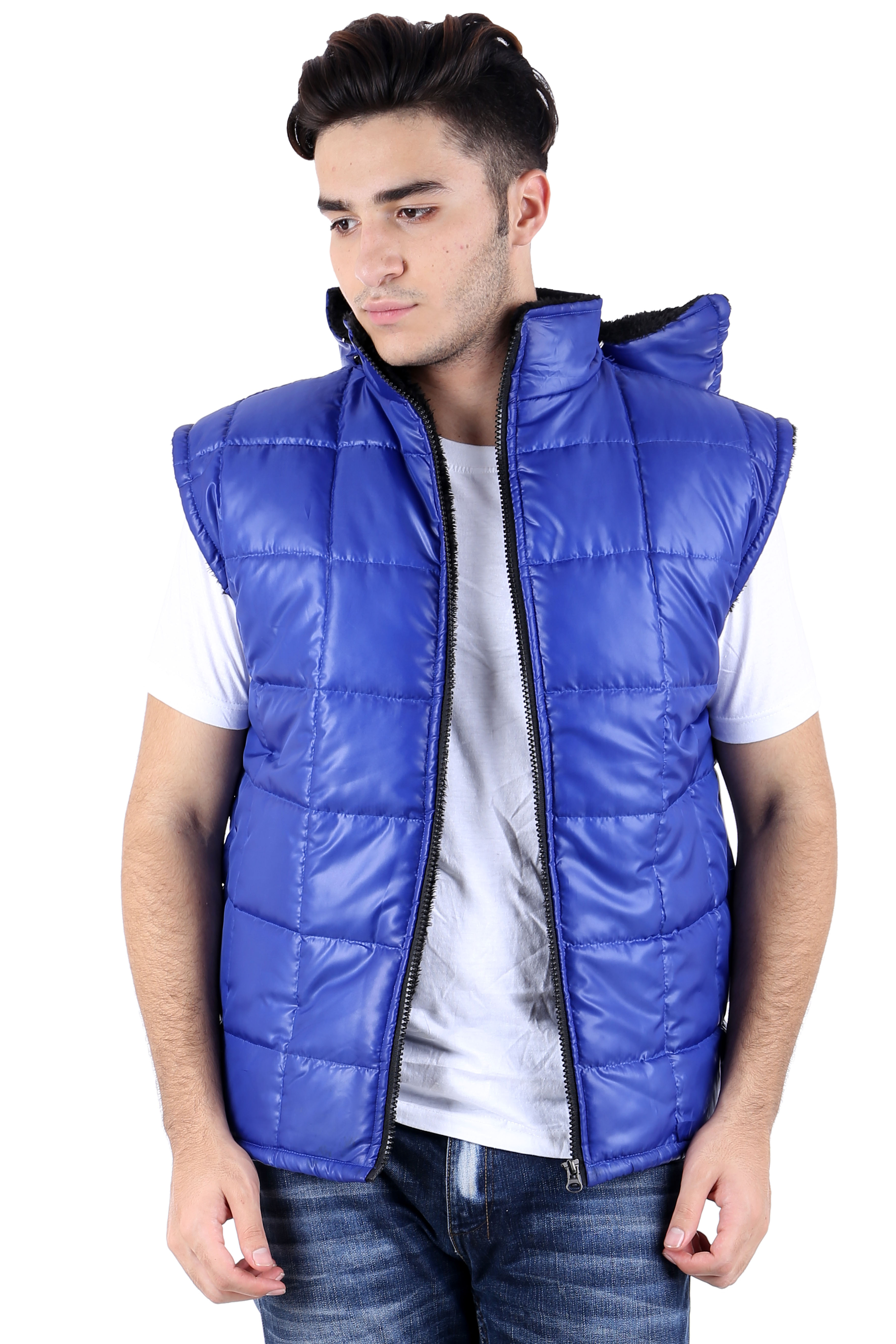 Buy Christy's Collection Blue Sleeveless Jacket For Men Online @ ₹619 ...