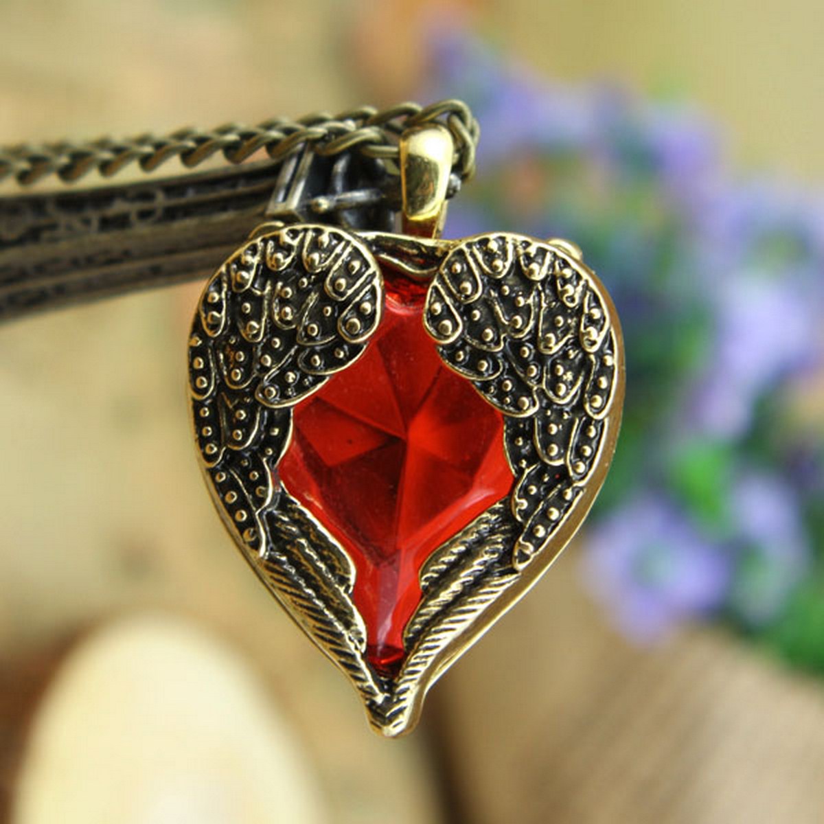 Buy Red Heart pari wings necklace TPNW12-03 Online @ ₹399 from ShopClues