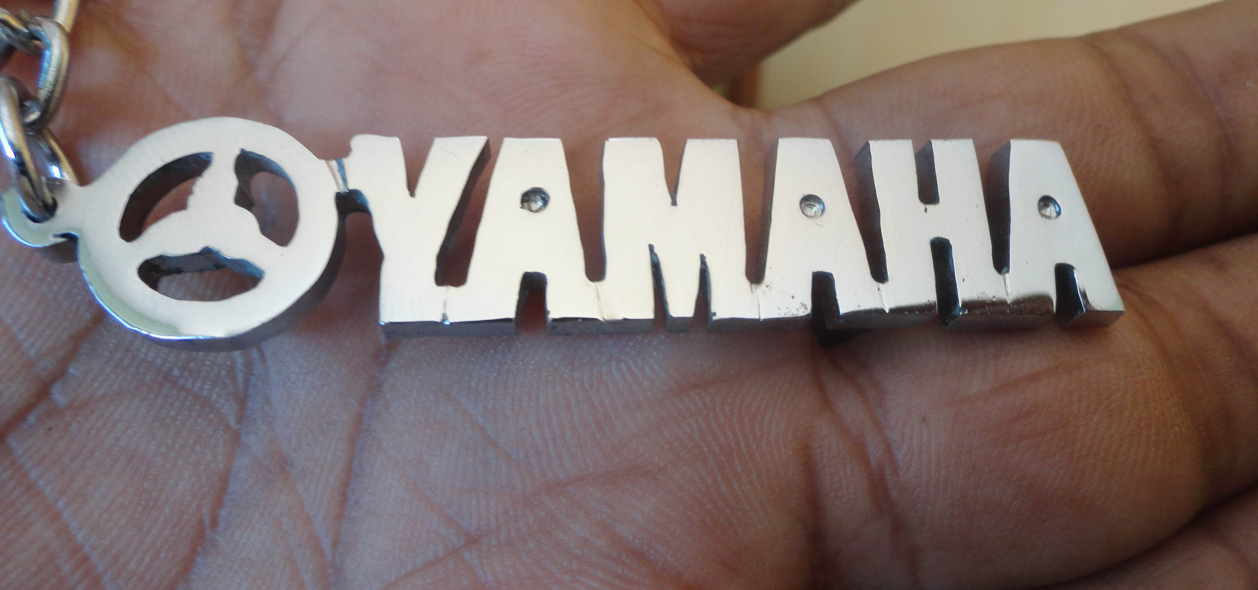 Yamaha Bike Keychain handcarved Personalized gift Steel Coated Design ...