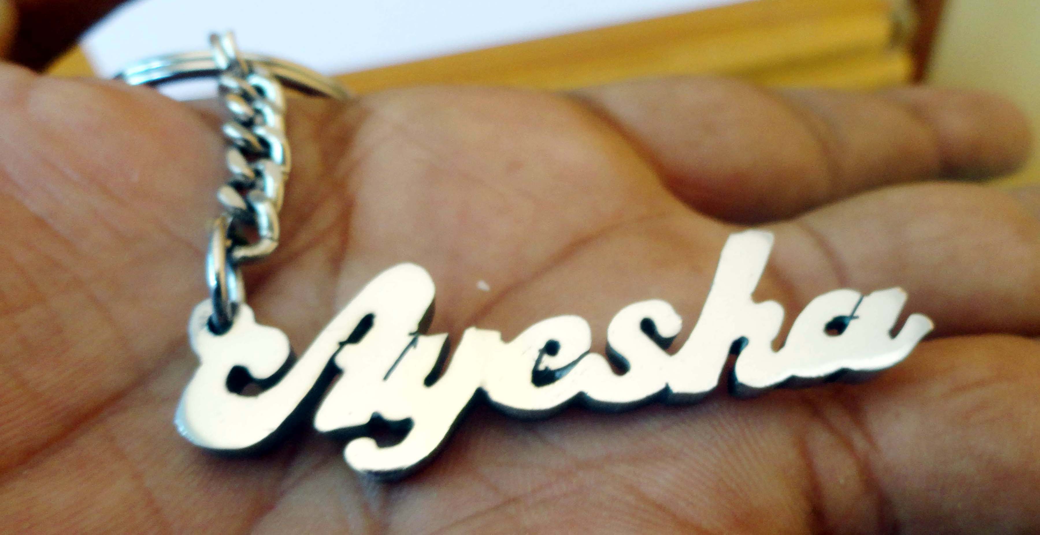 Designer Personal Name Keychain handcarved Key chain UNIQUE
