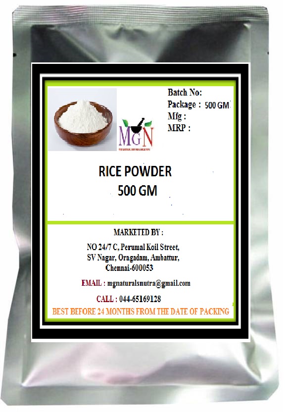 Buy RICE POWDER 500 GM (FACE PACK SMOOTH SKINANTIAGINGFAIRNESSSKIN