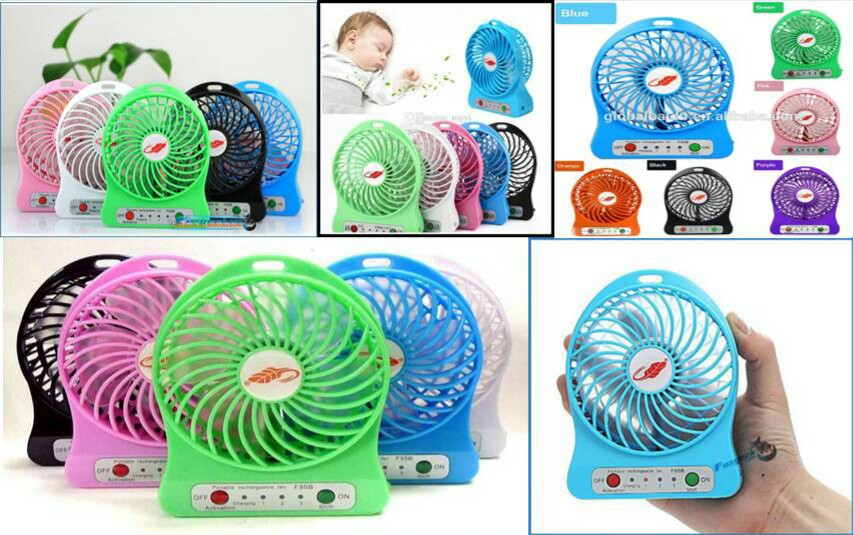 USB Mini Rechargeable Fan with 3 speed