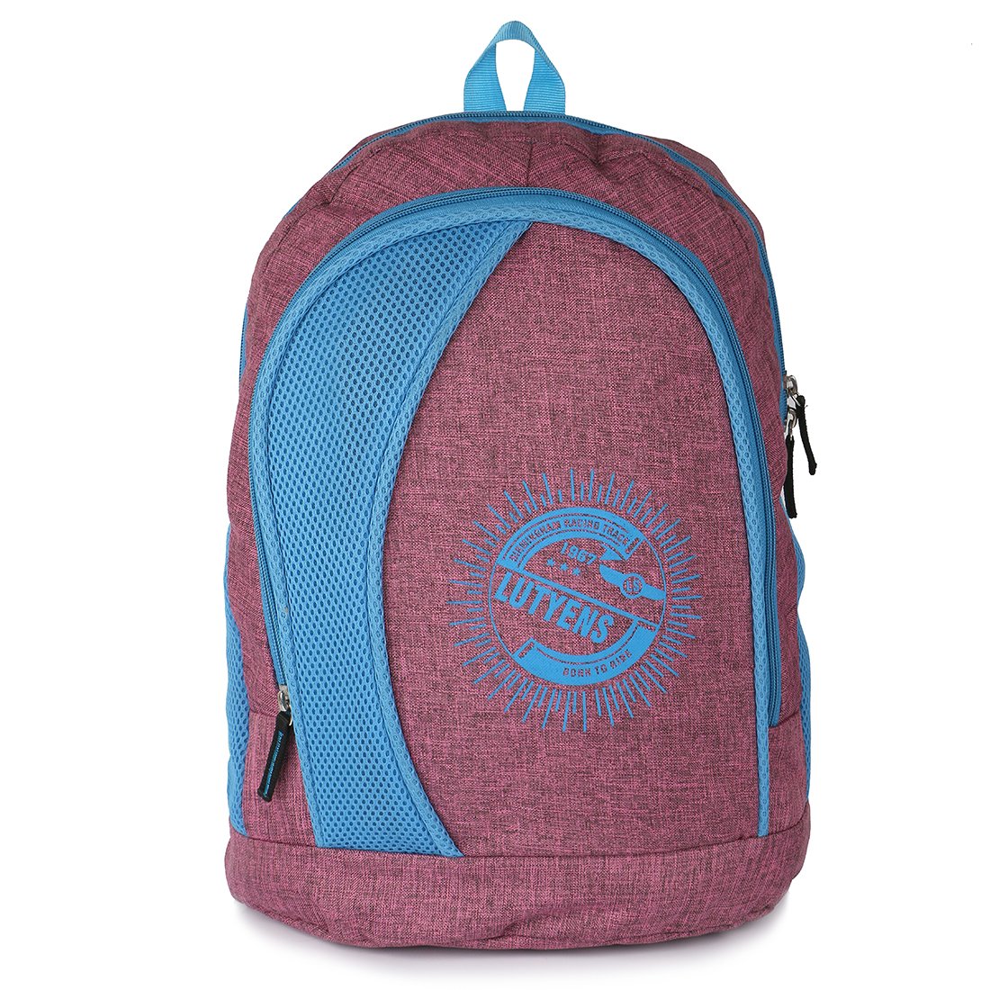 Buy Lutyens Maroon Blue Khadi Fabric School Bags (26 Liters) Lutyens ...