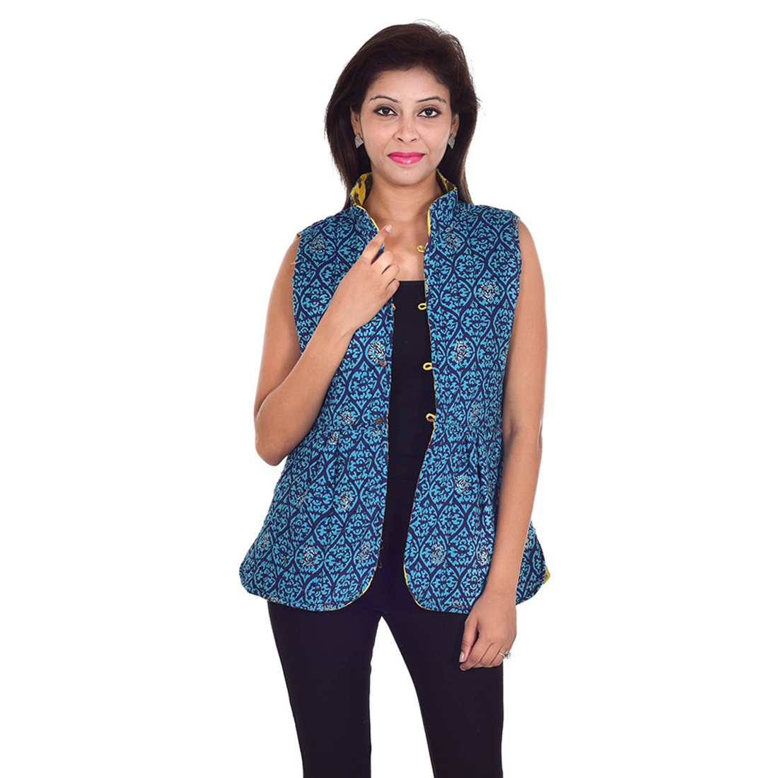 Buy jaipuri reversable quilted jacket Online @ ₹999 from ShopClues