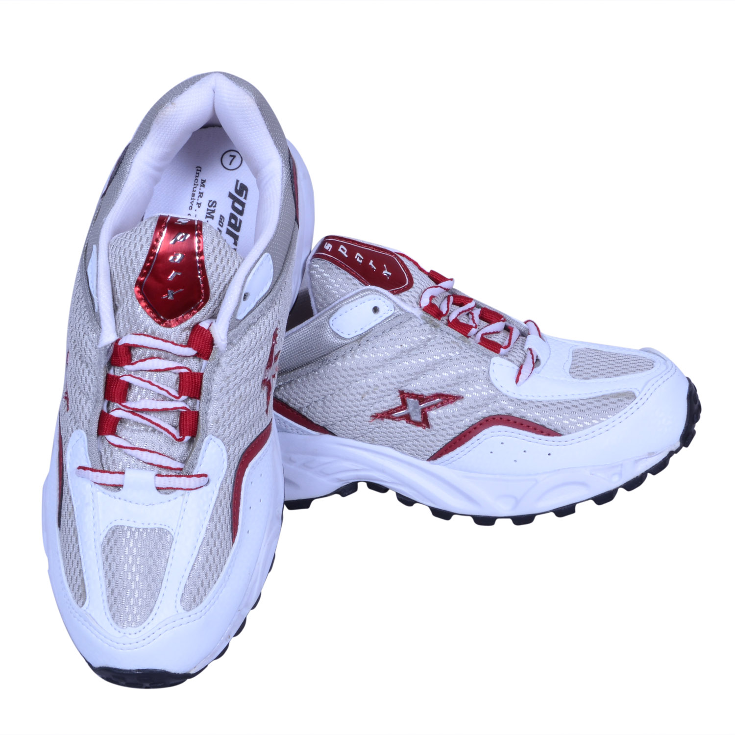 Buy Sparx Men's White & Red Laceup Running Shoes Online ₹1298 from