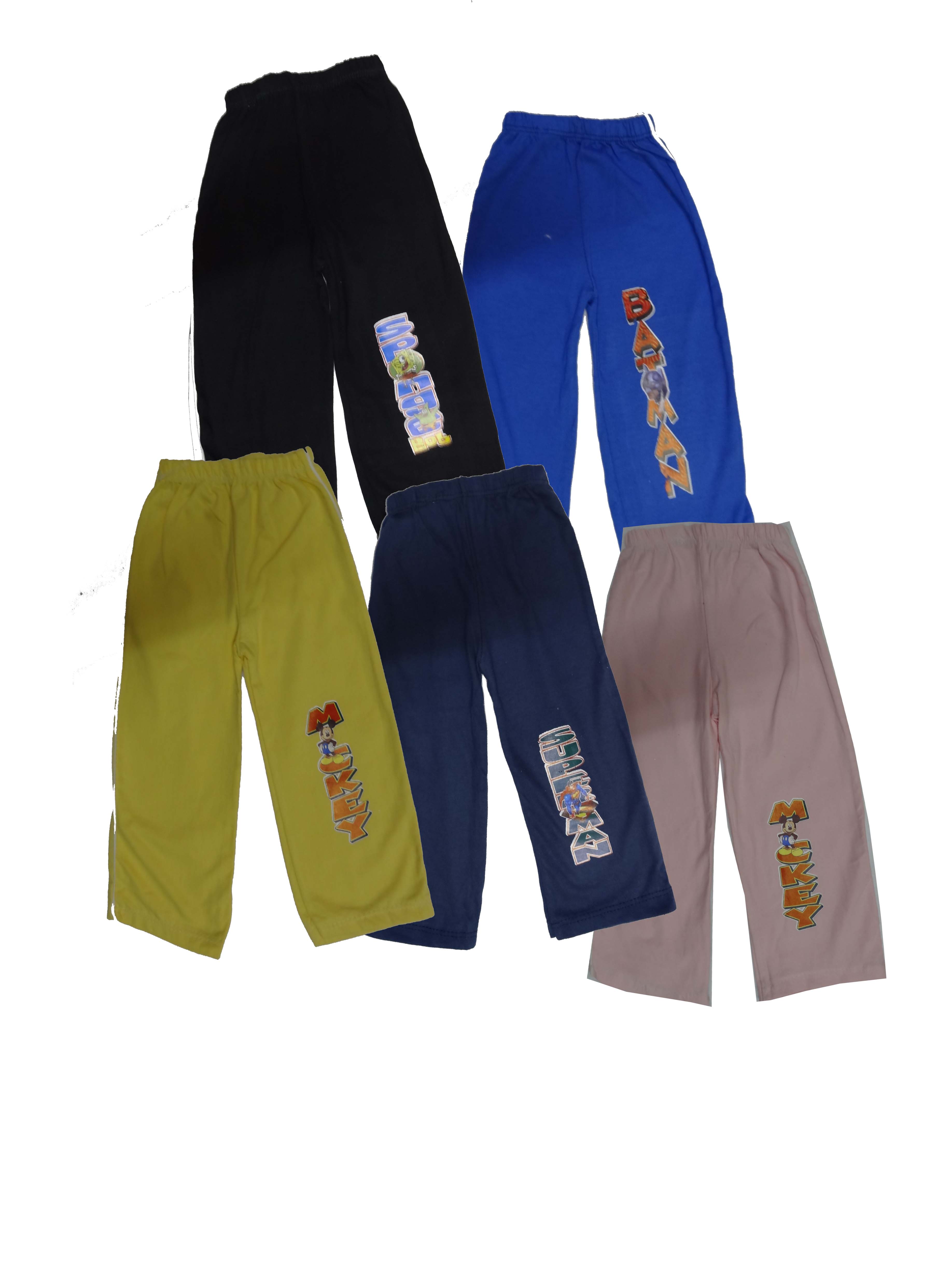 Buy Multicolour Cotton Kids Track Pant (Pack of 5) Online @ ₹279 from ...
