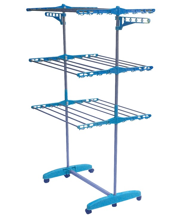 Buy ASP Stainless Steel Cloth Drying Stand 24 Rods, 3 Tier Foldable