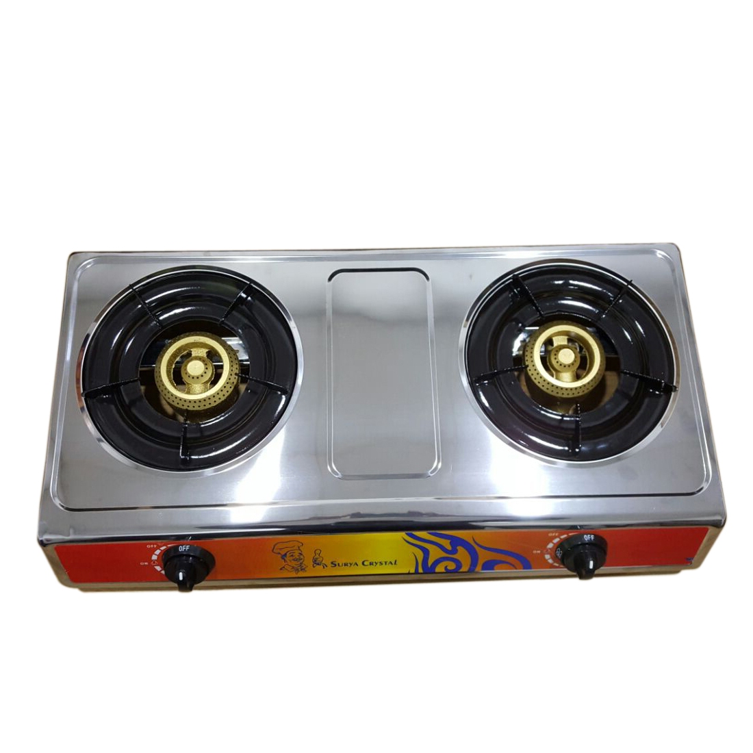 Buy Surya Crystal 2 Burner Stainless Steel Auto Ignition Gas Stove ...