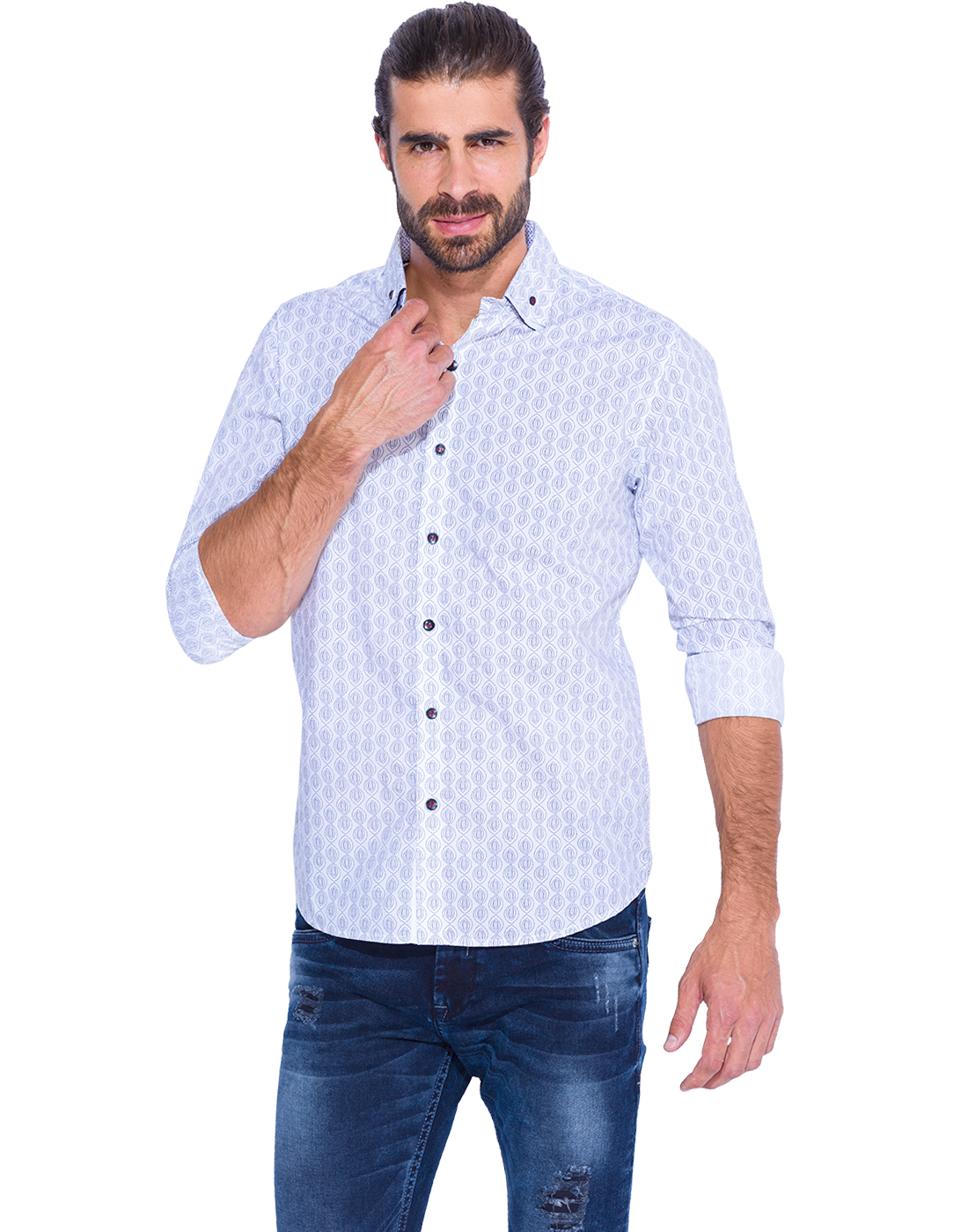 Buy Mufti White Full sleeves Casual Shirt For Men Online @ ₹999 from ...