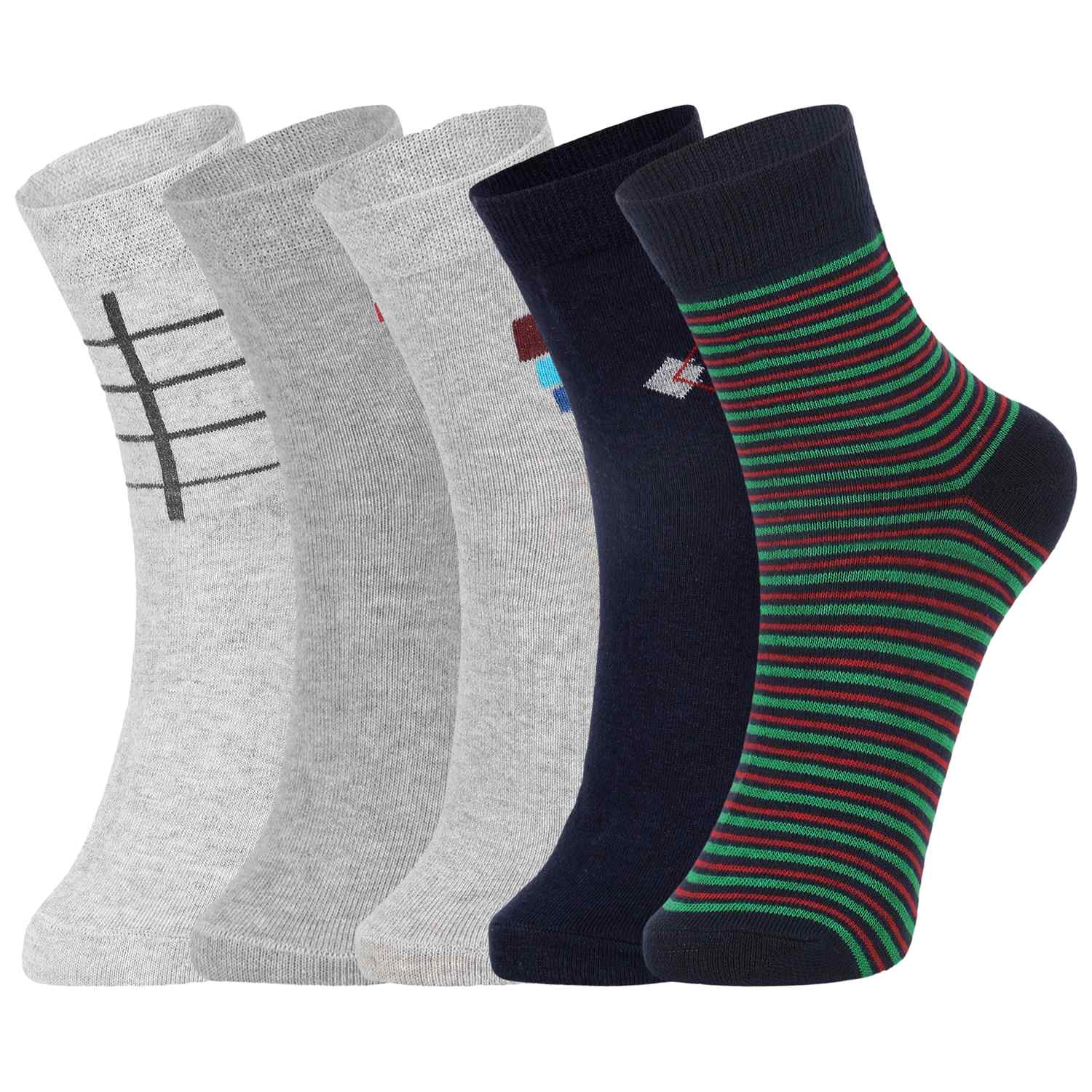 Buy DUKK Multi Pack Of 5 Ankle Socks Online @ ₹499 from ShopClues