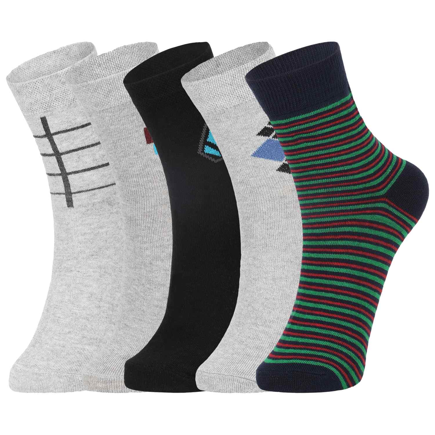 Buy DUKK Multi Pack Of 5 Ankle Socks Online @ ₹499 from ShopClues