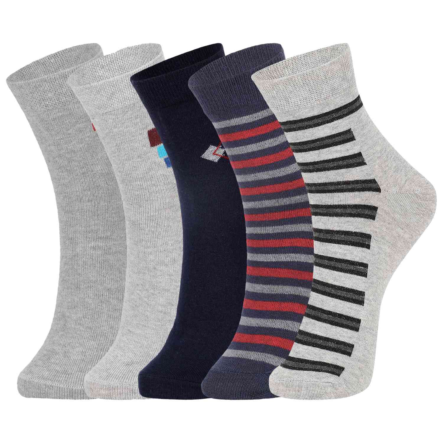 Buy DUKK Multi Pack Of 5 Ankle Socks Online @ ₹499 from ShopClues