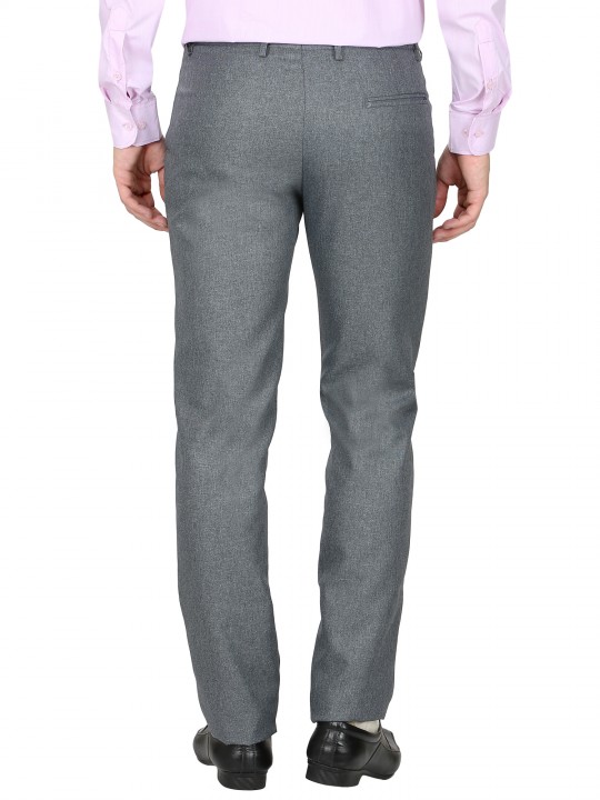 Buy Gwalior Premium Light Grey Slim Fit Formal Trouser Online ₹369