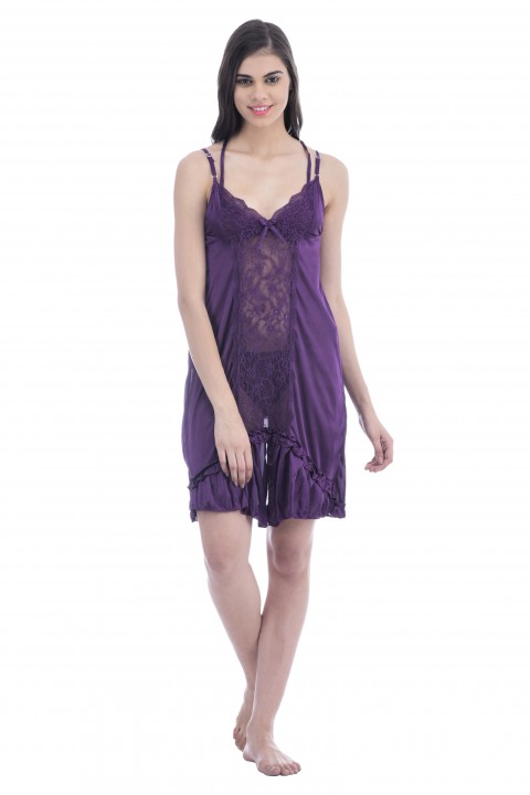 Buy Willmore Baby Doll Nighty with Matching Bra Panty Set Online @ ₹618 ...