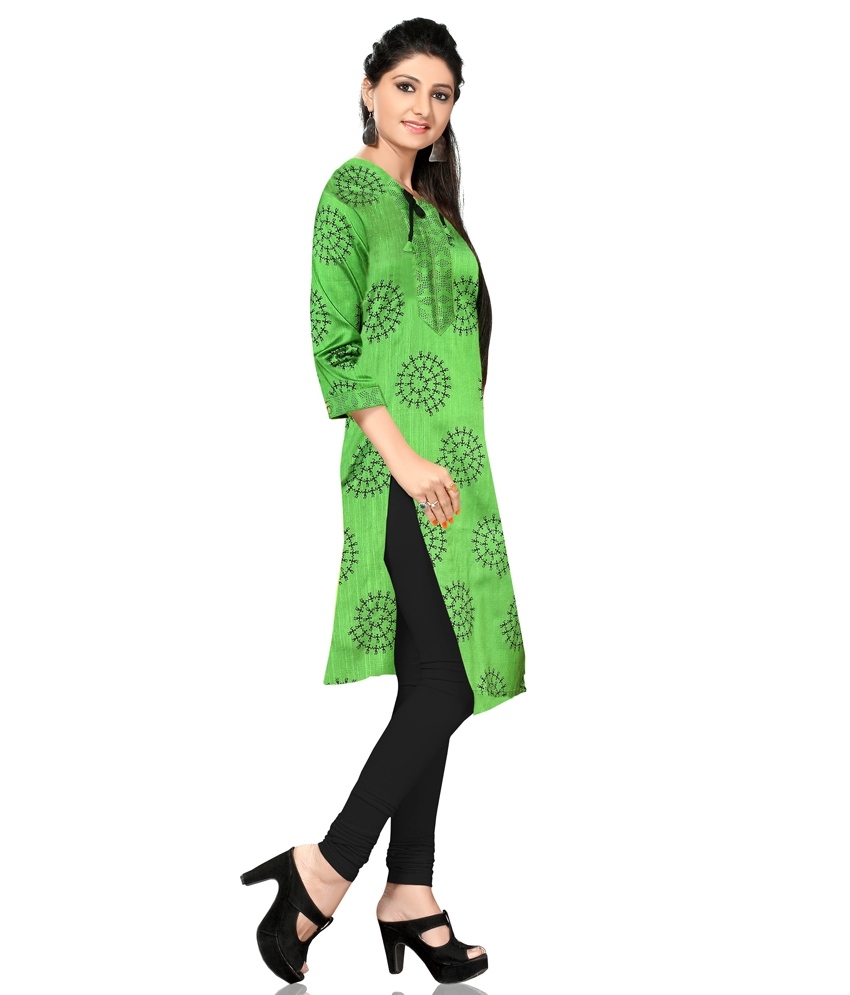 parrot colour kurti