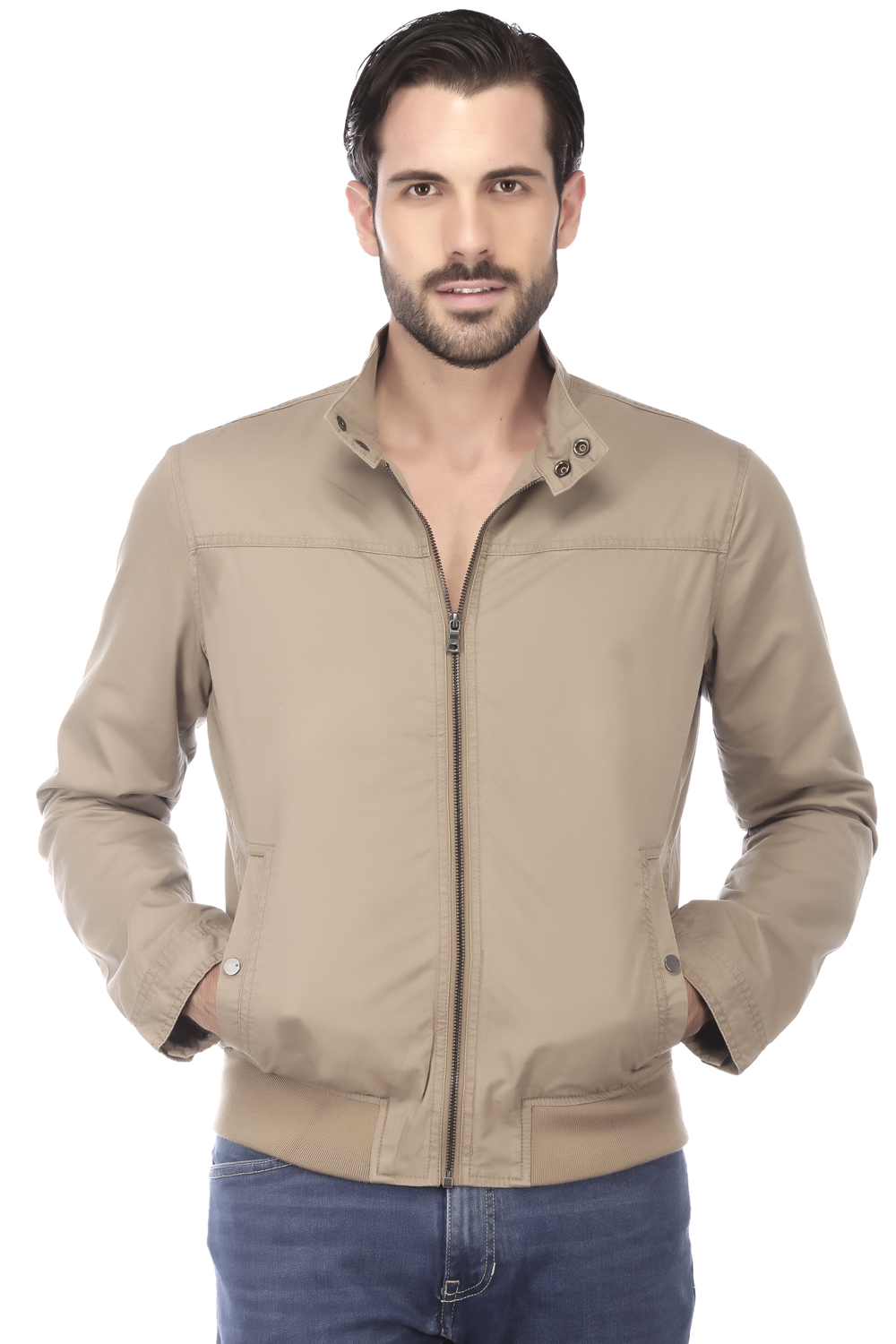 Buy Celio Beige Long Sleeve Jacket For Men Online @ ₹1849 from ShopClues