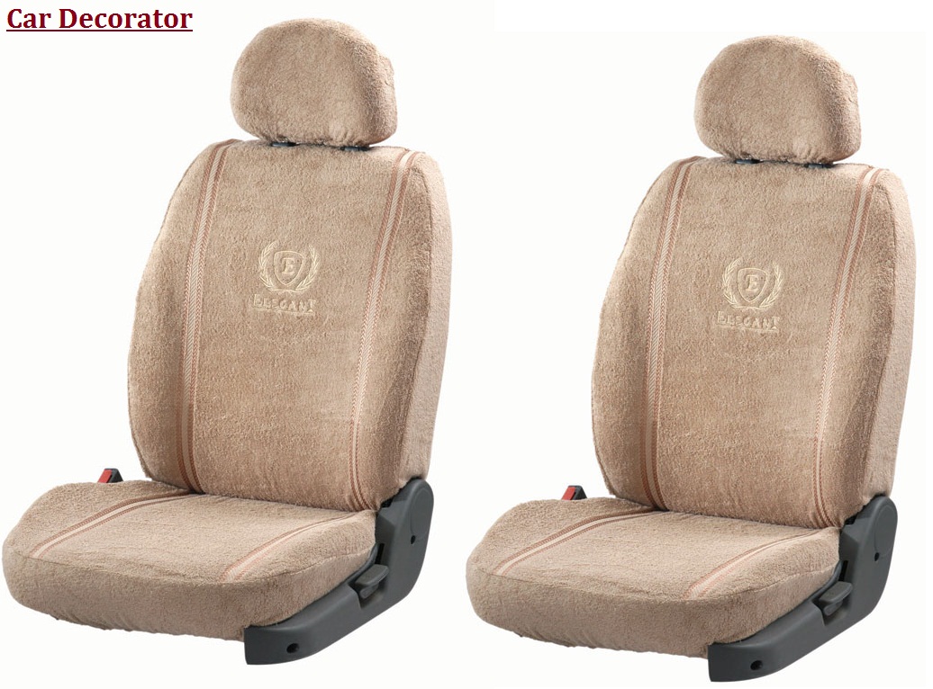 Car Seat Covers Towel Beige for Santro WagonR Alto i10 i20 Figo