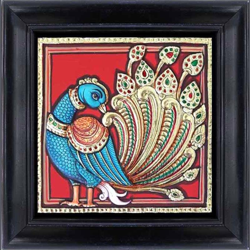 Buy Peacock Tanjore Painting Online @ ₹599 from ShopClues