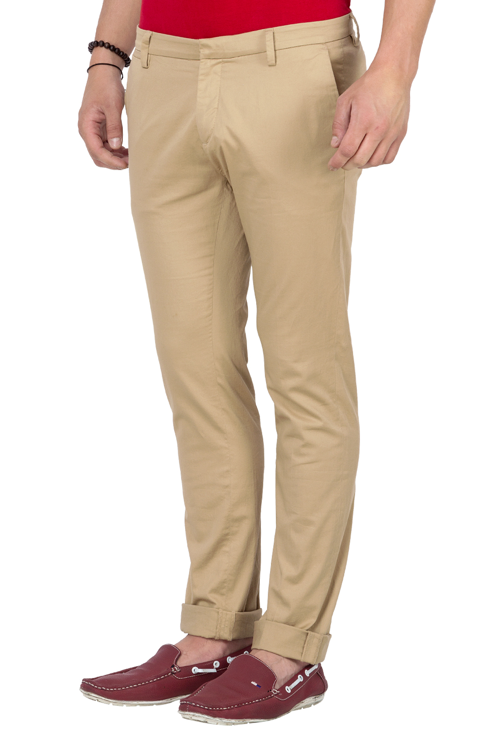 Buy Mufti Beige Slim Fit Low Rise Chinos For Men Online @ ₹769 from ...