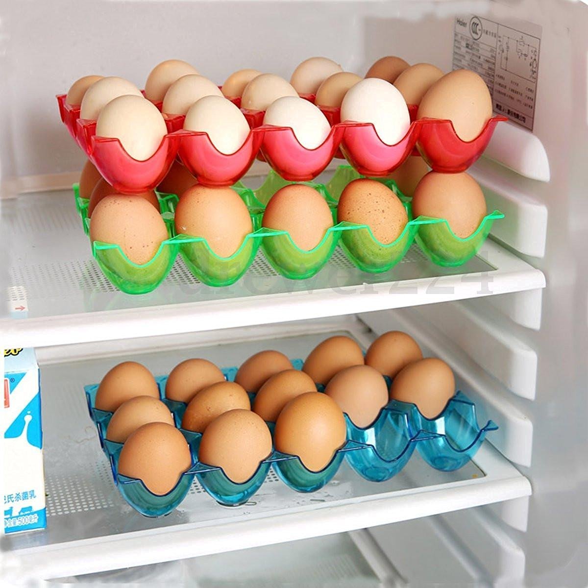 CheckSums (13944) Egg Crate Container Holder Box Refrigerator Storage