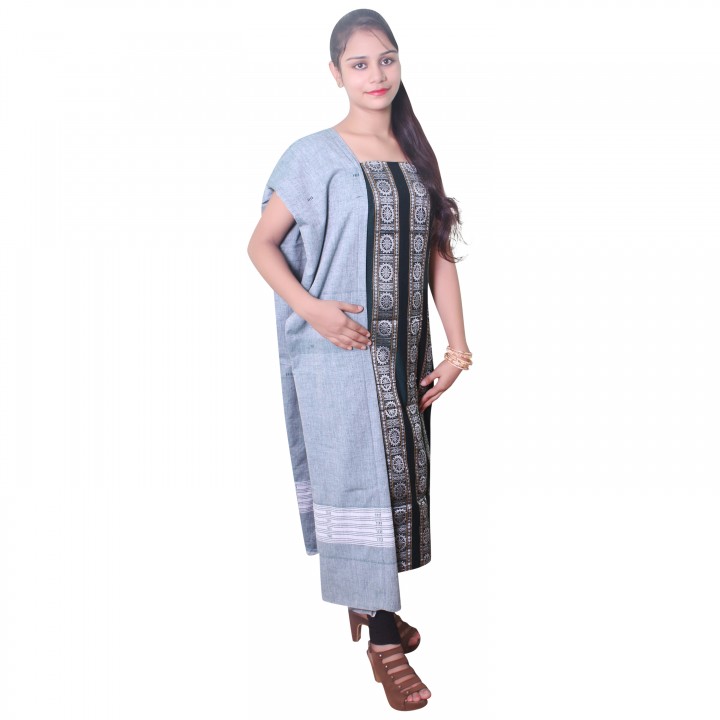 Buy Kadambini Saree Sambalpuri Handloom pure cotton unstitched Dress