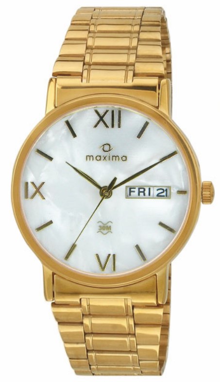 Buy Maxima Quartz White Round Men Watch 04151CMGY Online 1040 from ShopClues
