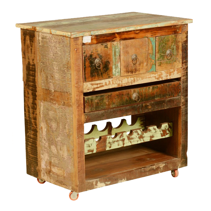 Buy Shop Sting Bharat Indian Reclaimed Wood Bar Online ₹18599