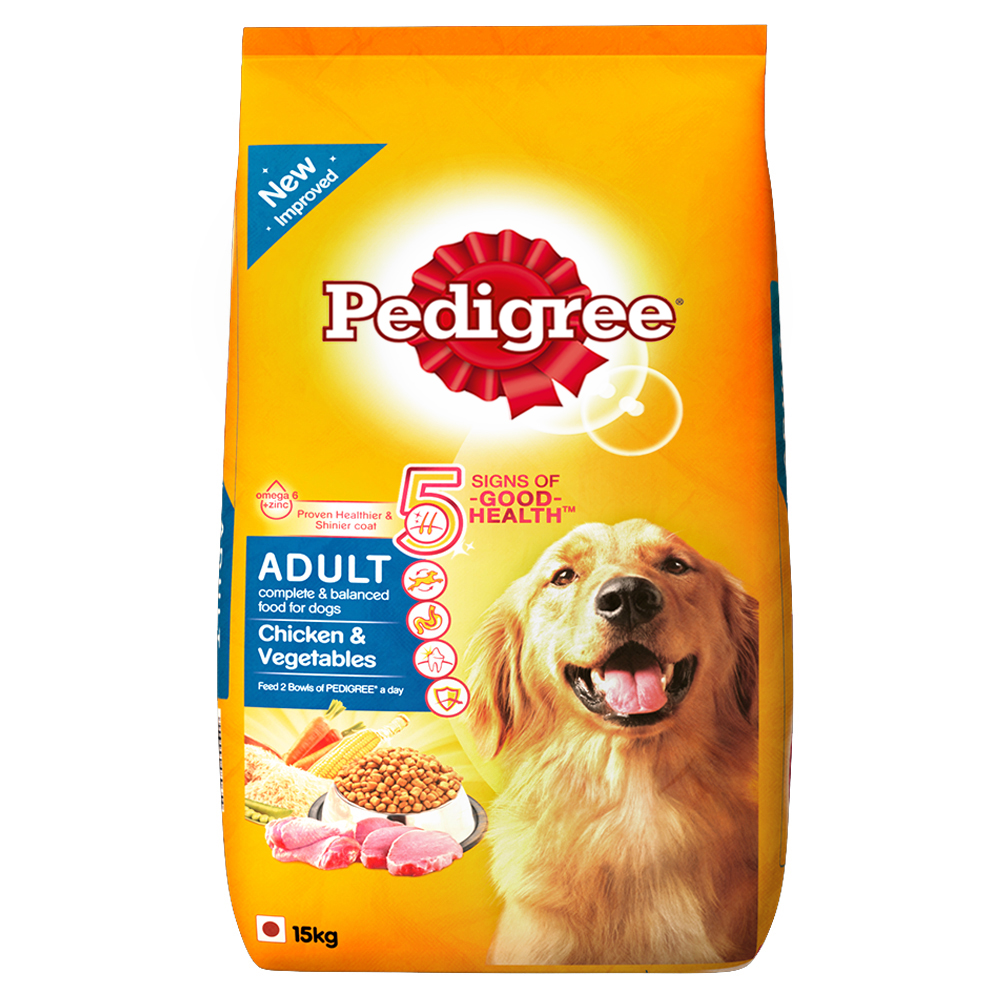 Buy Pedigree (Adult - Dog Food) Chicken Vegetables, 15 Kg Pack Online ...