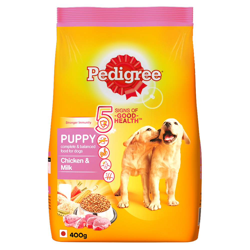 Buy Pedigree (Puppy Dog Food) Chicken Milk, 400 Gm Small Pack (Treats