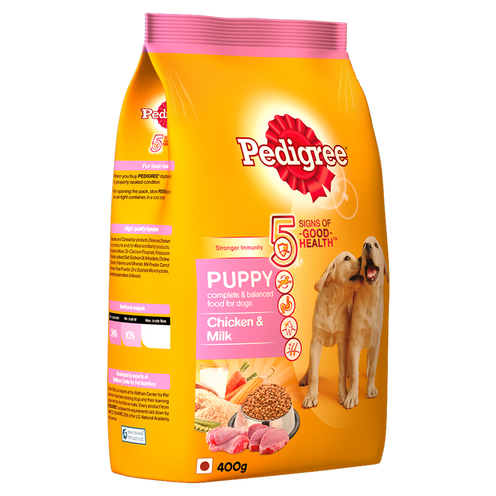 Buy Pedigree (Puppy Dog Food) Chicken Milk, 400 Gm Small Pack (Treats