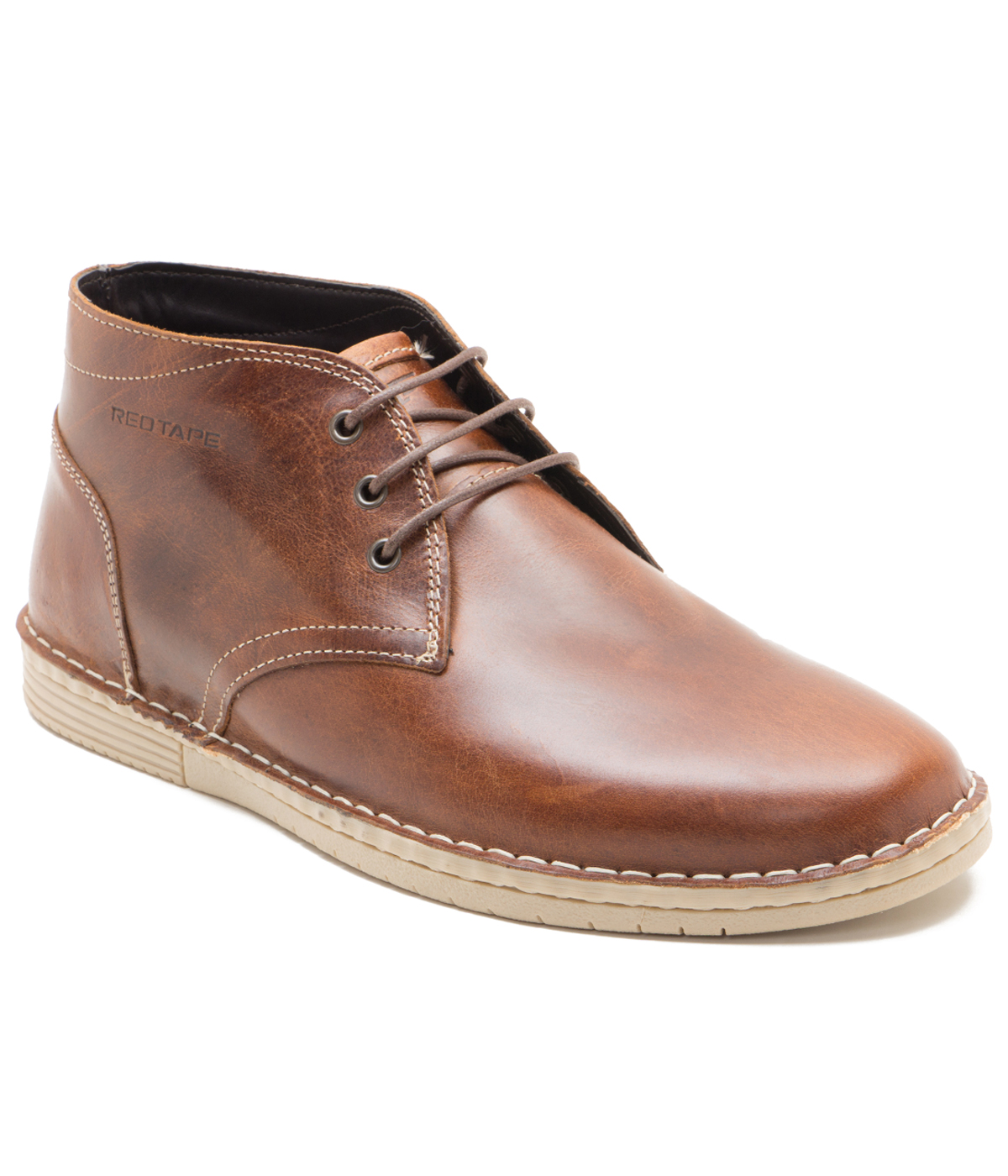 Buy Red Tape Men's Tan Laceup Ankle Length Boots Online ₹1769 from