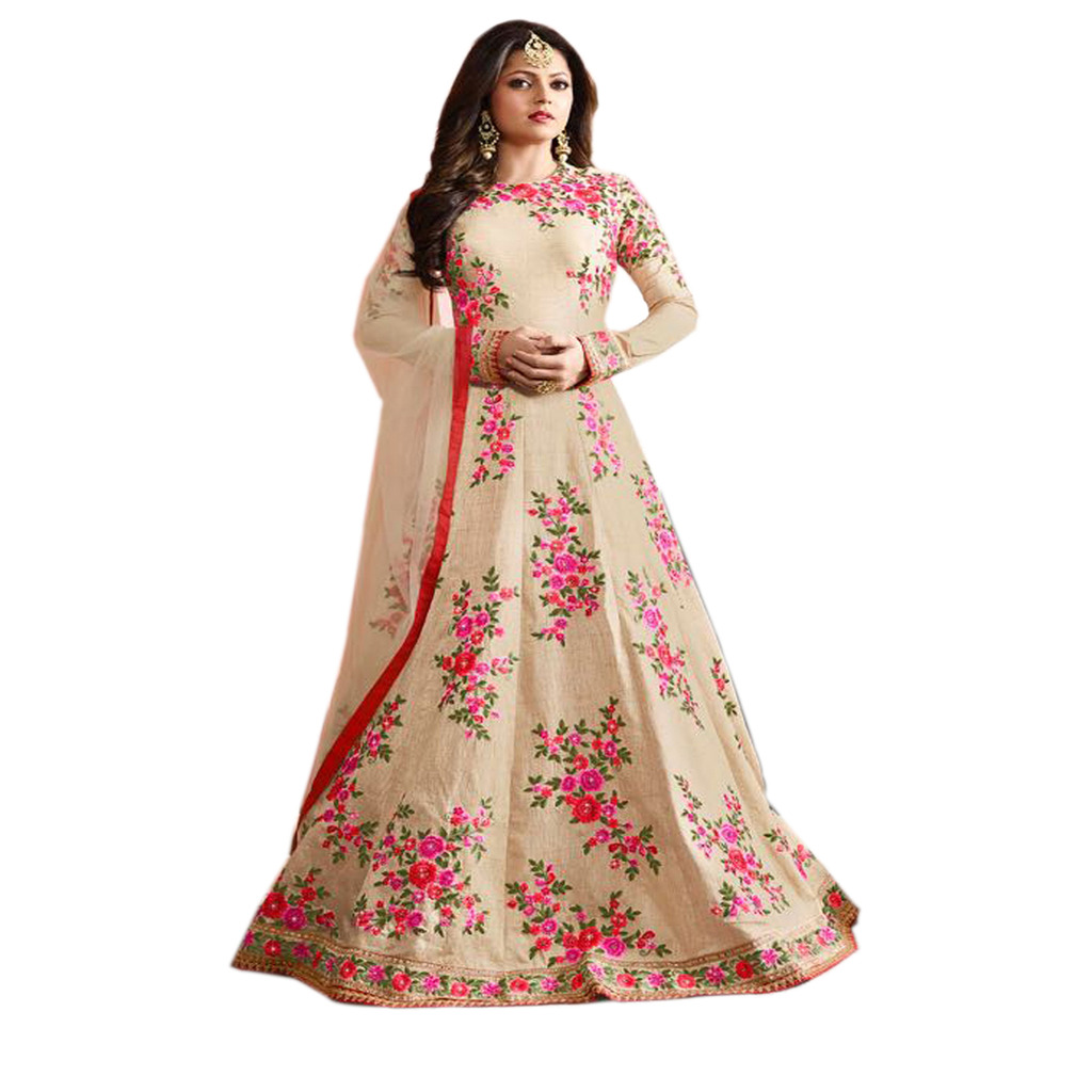 Buy Salwar Soul Cream COLOR LATEST INDIAN DESIGNER ANARKALI SALWAR ...