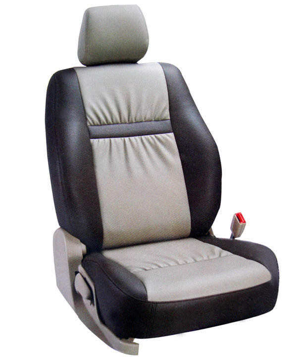 Hi Art Black & Grey Leatherite Seat Cover For Maruti Alto 800 LXI,VXI