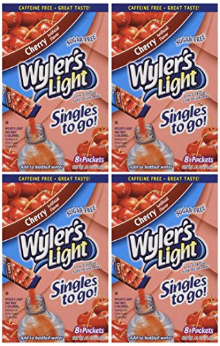 Buy Wyler S Light Cherry Singles To Go (8 Packets Each Box) Four Boxes ...