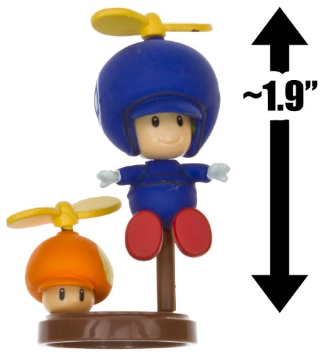 Buy Propeller Toad Blue And Propeller Mushroom 19 Mini Figure New