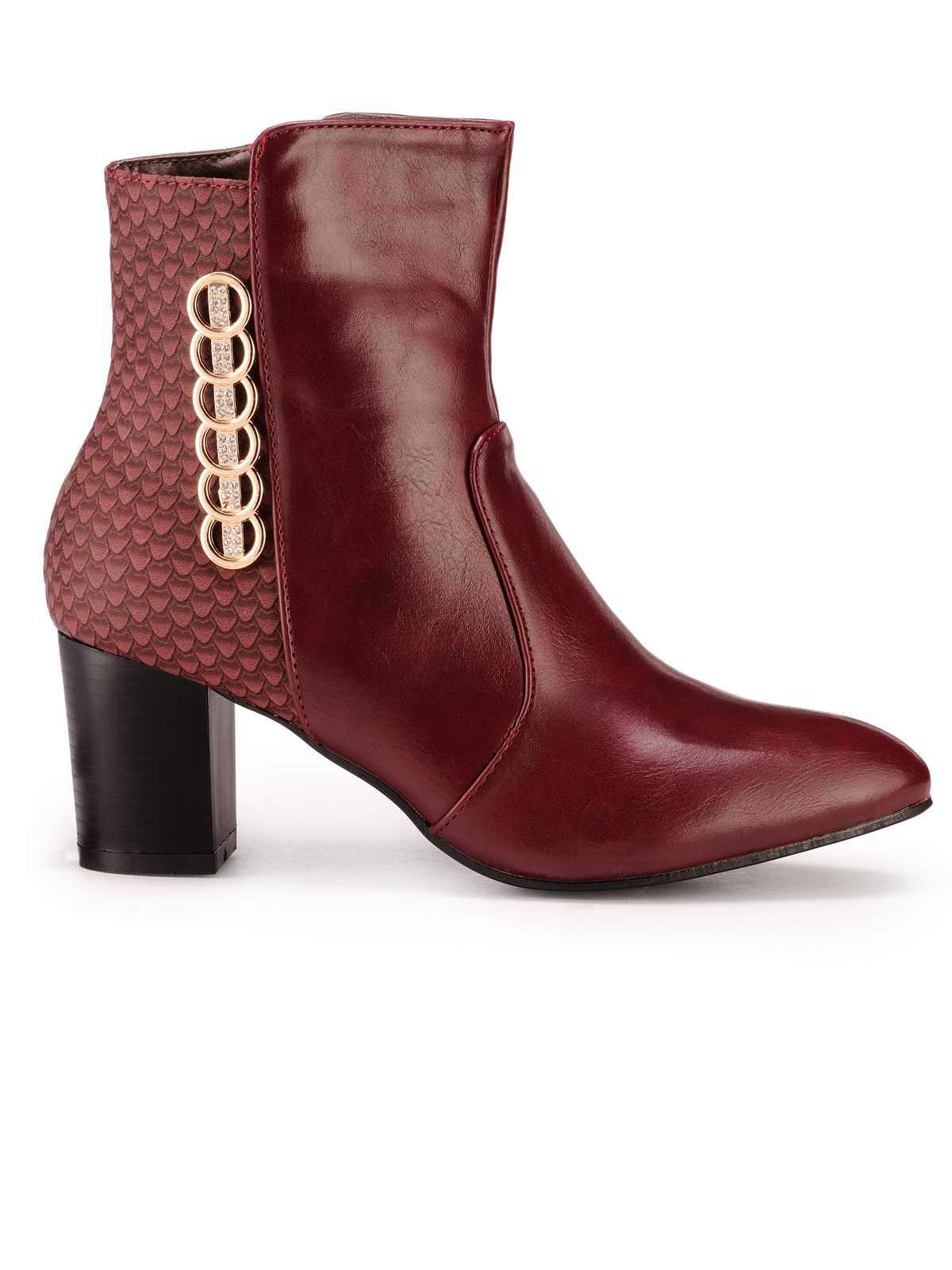 Buy Nell Women's Maroon Boots Online @ ₹3499 from ShopClues