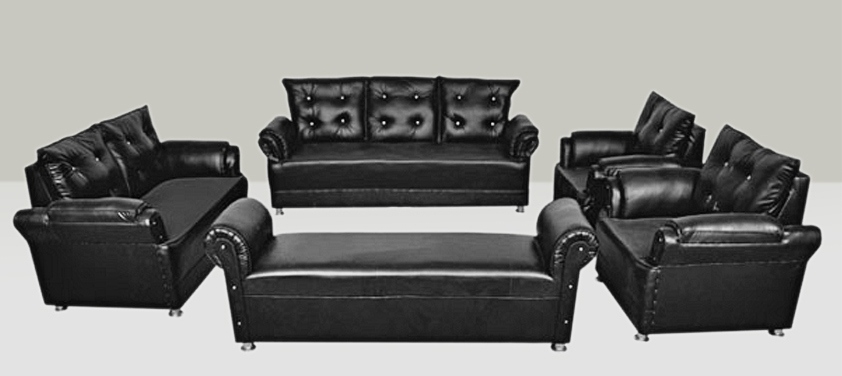 Earthwood Seabury Leatherette 9 Seater Sofa Set 3+2+1+1+Settee