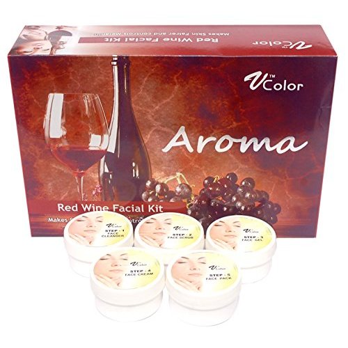 Buy VColor Aroma Wine Facial Kit 270 g (5 Steps) Online ₹376 from