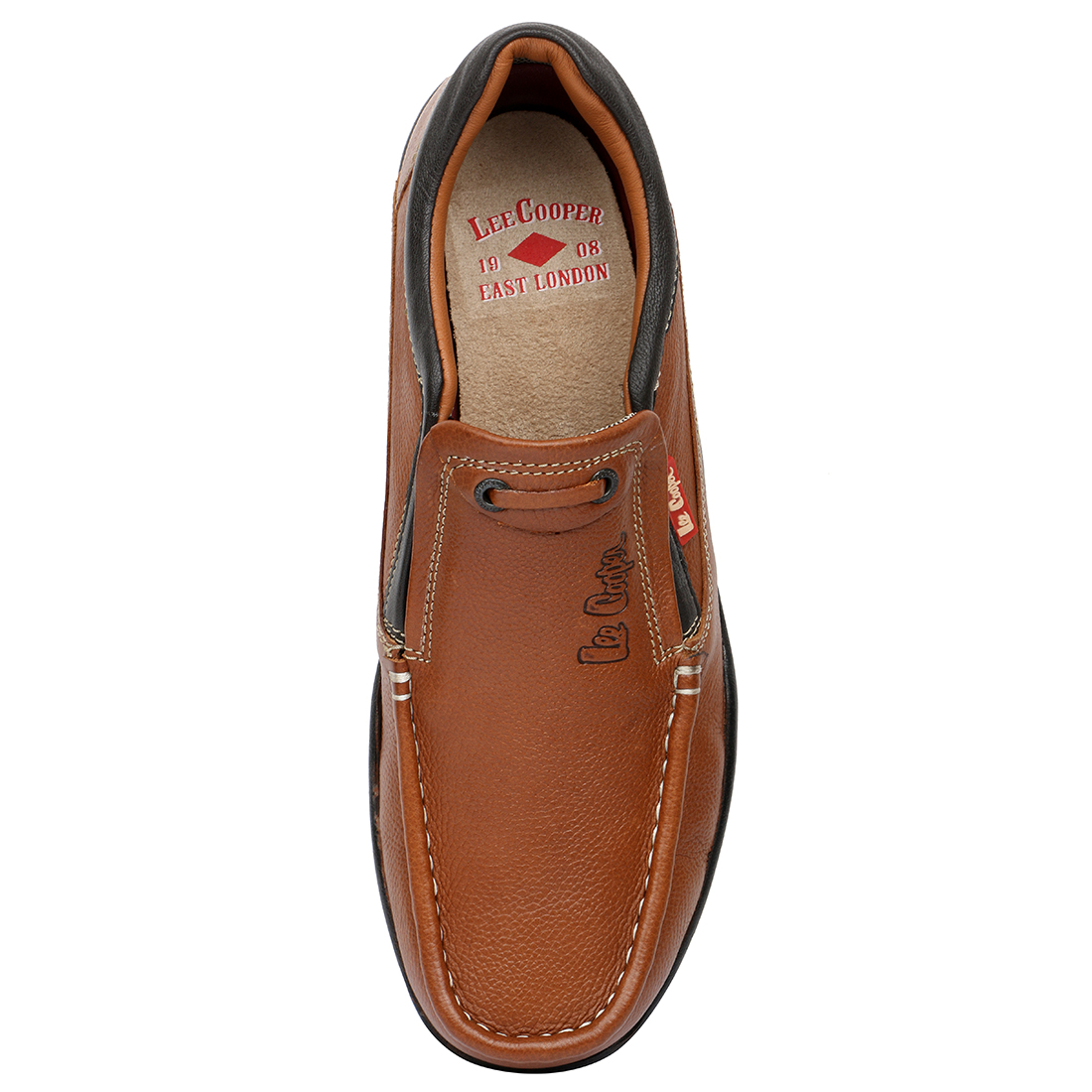lee cooper brown leather casual shoes