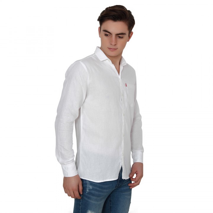 Buy New Democratic Men'S White Regular Fit Casual Shirt Online @ ₹499 ...