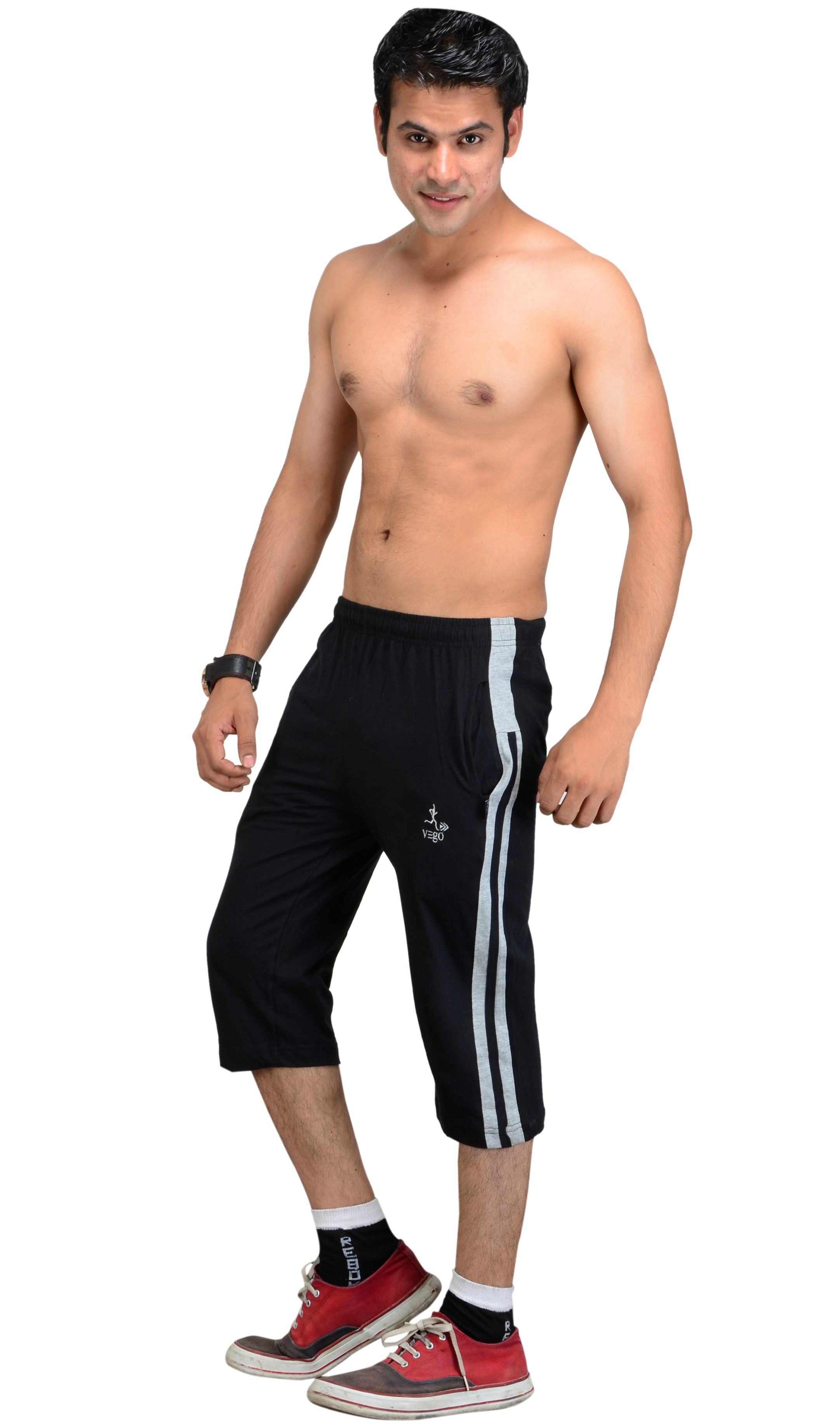 Buy Vego Black Running 34th Pants for Men Online @ ₹385 from ShopClues