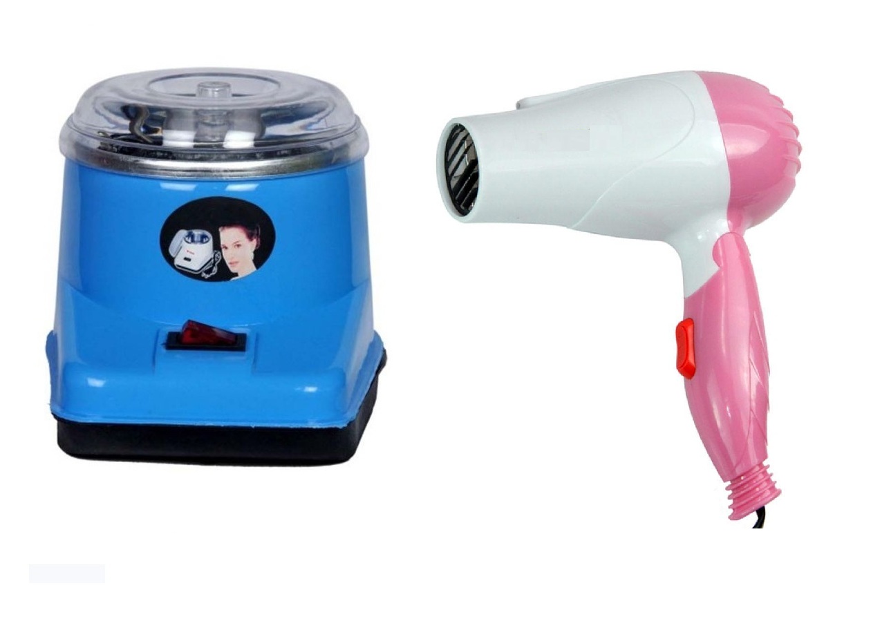 Buy Electric oil Wax Heater and 1000w hair dryer Online ₹498 from